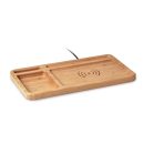 Sertar incarcator fara fir, bambus, Everestus, ABE02, natur