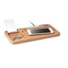Sertar incarcator fara fir, bambus, Everestus, ABE02, natur