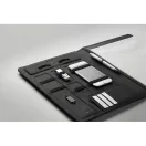 Mapa A4 cu incarcator, poliuretan, material textil, Everestus, MC2, negru