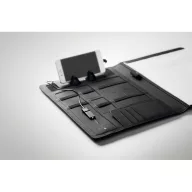   Mapa A4 cu incarcator, poliuretan, material textil, Everestus, MC2, negru