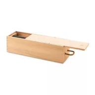   Cutie din lemn paulownia, pentru 1 sticla de vin, Everestus, VXCV01, natur