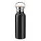 Termos dublu 500 ml, bambus, otel inoxidabil, Everestus, TE2, negru