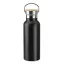 Termos dublu 500 ml, bambus, otel inoxidabil, Everestus, TE2, negru
