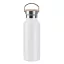 Termos 500 ml, cu maner, capac din bambus, Everestus, 20IAN519, Otel, Bambus, Alb