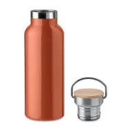   Termos cu perete dublu, 21MAR2703, 500 ml, Ø 7x21 cm, Everestus, Otel, Bambus, Portocaliu