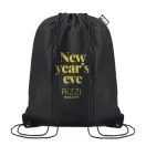 Sac cu cordon 190T RPET, PET, black