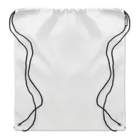 Sac cu cordon 190T RPET, PET, white