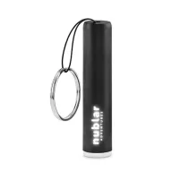Breloc cu lanterna, plastic, logo luminos, black
