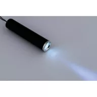 Breloc cu lanterna, plastic, logo luminos, black