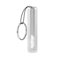 Breloc cu lanterna, plastic, logo luminos, silver