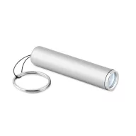 Breloc cu lanterna, plastic, logo luminos, silver