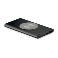 Powerbank Wireless de 4000mAh, Aluminium, black