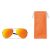 Ochelari de soare in husa din microfibra, Everestus, OSSG065, metal, portocaliu