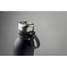Sticla sport cu perete dublu de 600 ml, otel inoxidabil, silicon, Everestus, RA5, negru
