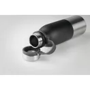 Sticla sport cu perete dublu de 600 ml, otel inoxidabil, silicon, Everestus, RA5, negru