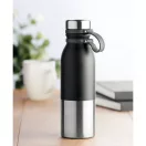 Sticla sport cu perete dublu de 600 ml, otel inoxidabil, silicon, Everestus, RA5, negru