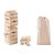 Turn de joc 54 piese din lemn, in husa din bumbac, Everestus, JJE01, natur