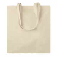 Sacosa din bumbac cu clini, beige