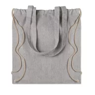 Sacosa cu snur bumbac reciclat, grey