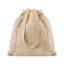 Sacosa cu snur bumbac reciclat, beige