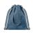 Sacosa cu snur bumbac reciclat, royal blue