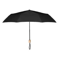   Umbrela pliabila 21 inch, poliester 190T, lemn, Everestus, UP3, negru