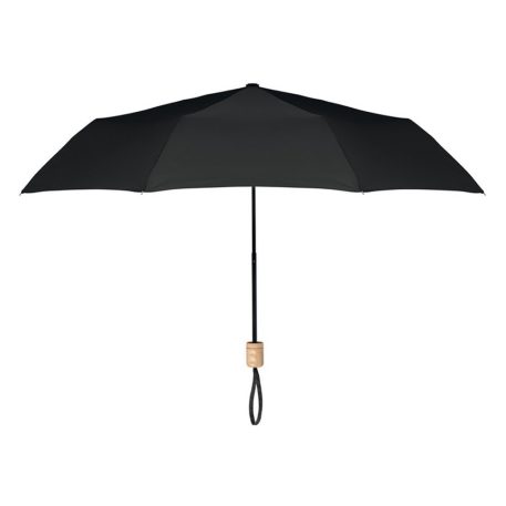 Umbrela pliabila 21 inch, poliester 190T, lemn, Everestus, UP3, negru