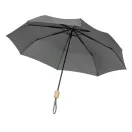 Umbrela pliabila 21 inch, poliester 190T, lemn, Everestus, UP5, gri