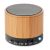 Boxa rotunda Bluetooth bambus, Bamboo, black