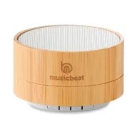 Boxa Bluetooth din bambus 3W, materiale multiple, white