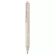Pix cu buton din paie si PP, materiale multiple, beige