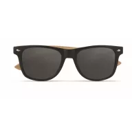   Ochelari de soare retro, UV400, Everestus, 2601E14103, 14x4.5x14 cm, Bambus, Negru