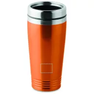   Cana de voiaj 400 ml, capac din polipropilena, perete dublu, Everestus, ROR01, otel inoxidabil, negru