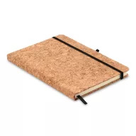   Agenda A5 cu pagini dictando, coperta cu elastic, Everestus, AG21, hartie, pluta, natur, negru