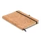 Agenda A5 cu pagini dictando, coperta cu elastic, Everestus, AG21, hartie, pluta, natur, negru