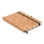 Agenda A5 cu pagini dictando, coperta cu elastic, Everestus, AG21, hartie, pluta, natur, negru