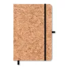 Agenda A5 cu pagini dictando, coperta cu elastic, Everestus, AG21, hartie, pluta, natur, negru