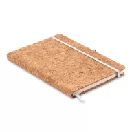   Agenda A5 cu pagini dictando, coperta cu elastic, Everestus, AG22, hartie, pluta, natur, alb