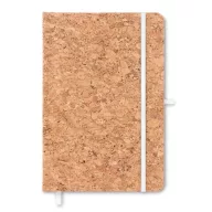   Agenda A5 cu pagini dictando, coperta cu elastic, Everestus, AG22, hartie, pluta, natur, alb