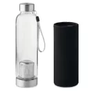 Bidon apa cu perete simplu 500 ml, sticla, Everestus, RA2, negru
