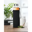 Bidon apa cu perete simplu 500 ml, sticla, Everestus, RA2, negru