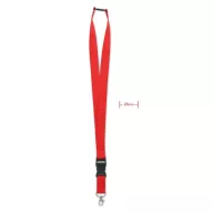   Lanyard cu carlig metalic, 2x90 cm, Everestus, 20SEP1403, Poliester, Rosu