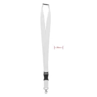   Lanyard cu carlig metalic, 2x90 cm, Everestus, 20SEP1406, Poliester, Alb