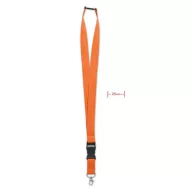   Lanyard cu carlig metalic, 2x90 cm, Everestus, 20SEP1402, Poliester, Portocaliu