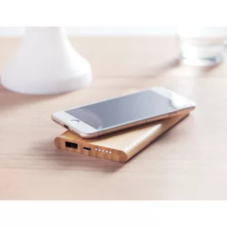   Wireless powerbank in bambus, Item with multi-materials, wood