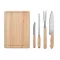 Set 4 accesorii barbeque, 36x3x24 cm, Everestus, 9IA19079, Bambus, Otel inoxidabil, Negru