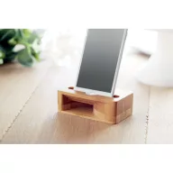   Suport de telefon pentru birou, cu amplificator, Everestus, 9IA19302, Bambus, Natur
