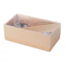Set 2 cani espresso cu perete dublu, 90 ml, Everestus, 9IA19106, Bambus, Sticla, transparent
