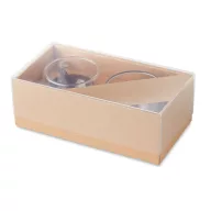   Set 2 cani espresso cu perete dublu, 90 ml, Everestus, 9IA19106, Bambus, Sticla, transparent
