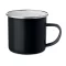 Cana metalica 350 ml, cu strat emailat, Everestus, 9IA19339, Metal, Negru